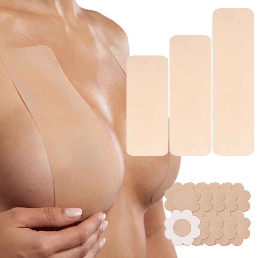 6Pcs Precut Silicone Boob Tape - Silicone Bra Adhesive recension och pris
