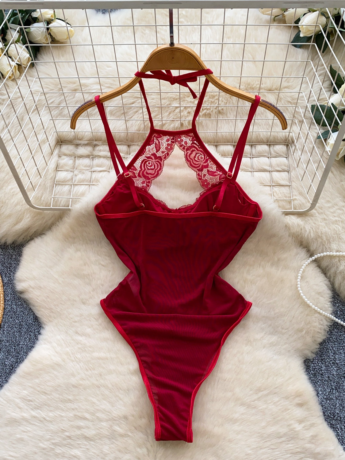 Foamlina Sexy Women Halter Lac - Lace Teddy Lingerie recension och pris