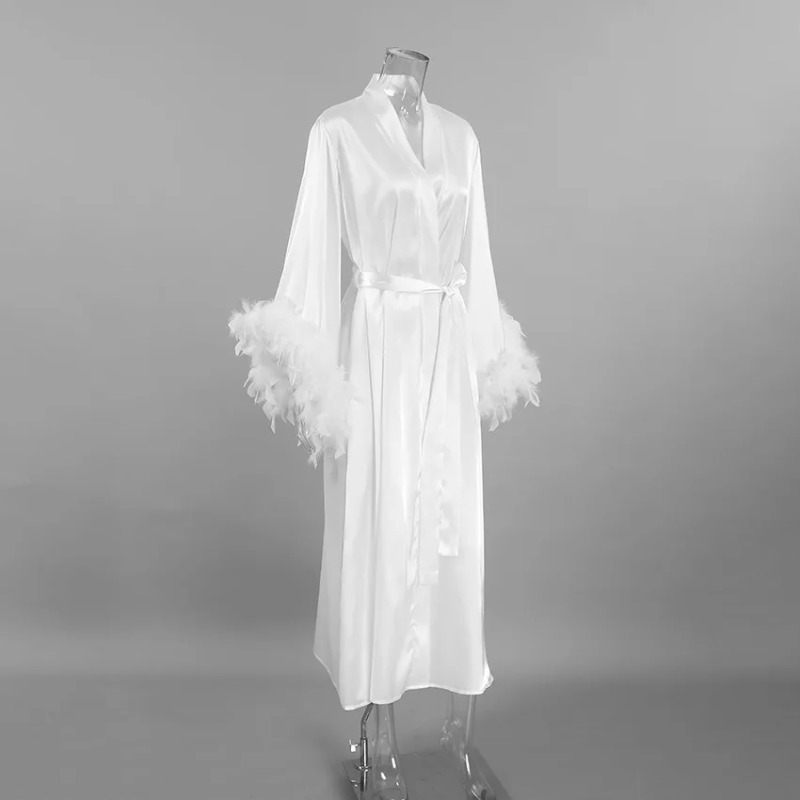 Feather Blush Kimono Robe Boud - Robe Silk Women recension och pris