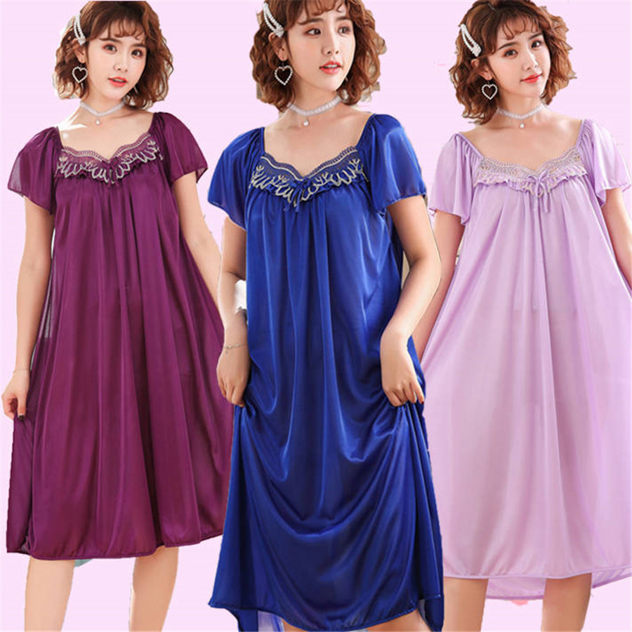 NEW Summer Ice Silk Nightgown  - Robe Silk Women recension och pris